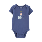 Body Manga Corta "Number One" Azul
