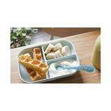 Plato con Secciones + Cuchara (Azul)