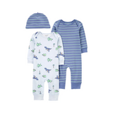 Pijama con Gorro - Dinosaurios (3 Piezas)