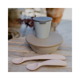 Paquete de 1 Bowl y 1 Plato con Tapa (Blush)