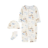 Pijama con Gorro - Perritos (3 Piezas)