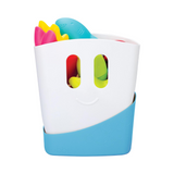 Cesta para Almacenar y Secar Juguetes Azul de Baño Bin