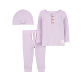 Conjunto Abrigado "Rayas Rosa" (3 Piezas)