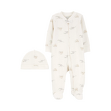 Pijama con Gorro - Elefantes (2 Piezas)