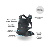 Cangurera "Cradle Me Lite" 3 en 1 (Charcoal Gray)