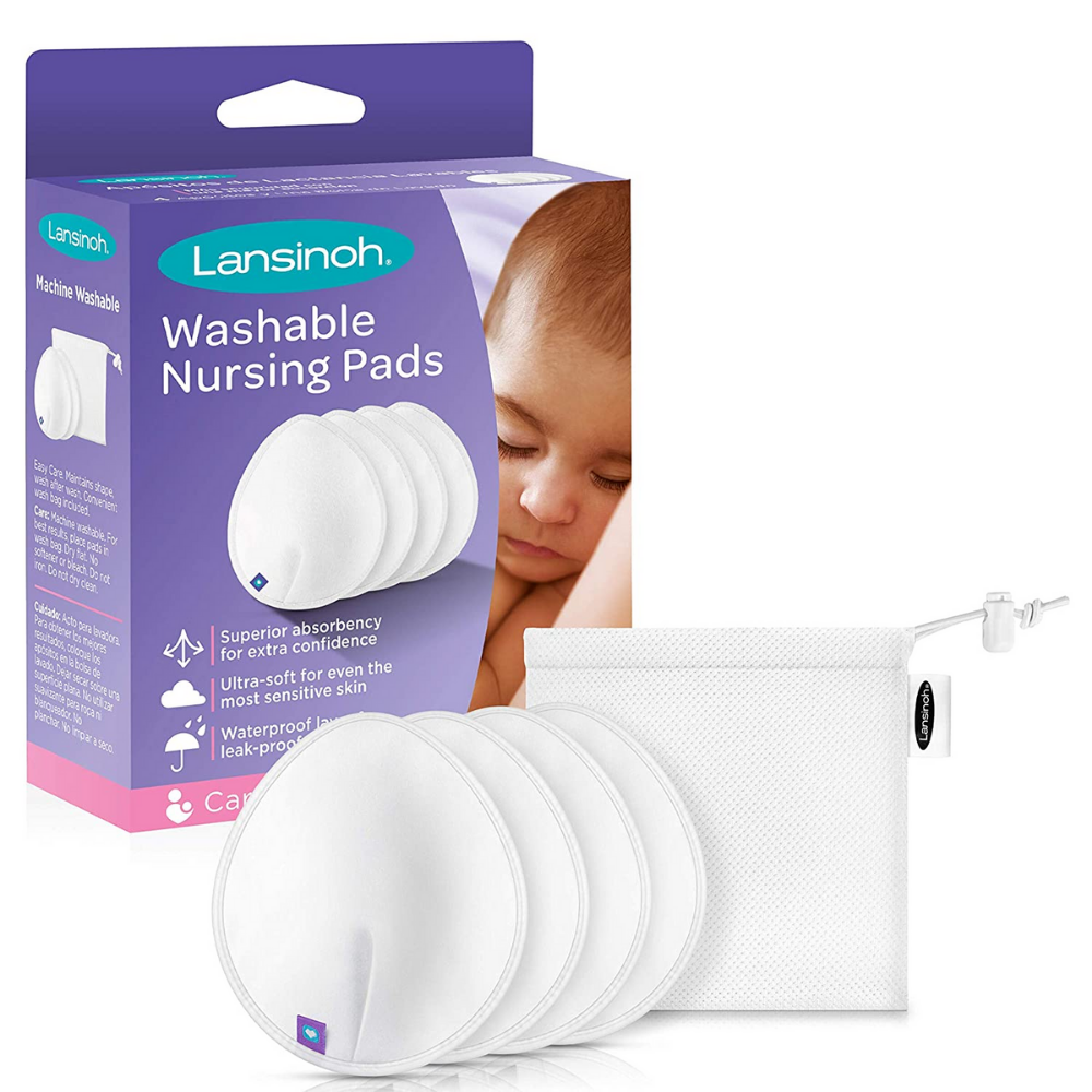 Almohadilla anti-galactorrea, paquete de 4 almohadillas de lactancia  lavables para lactancia materna, almohadillas reutilizables para el pecho