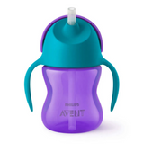 Vaso con Pitillo de Silicón y Asas de (7 oz)